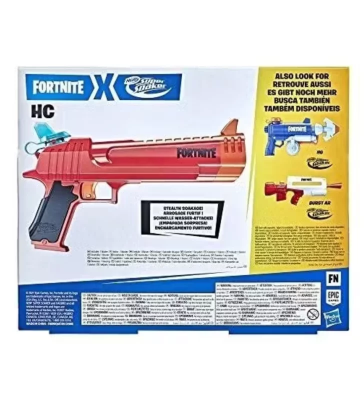 Pistolet à eau Nerf Supersoacker Fortnite Burst AR, Nerf et jeux de tir