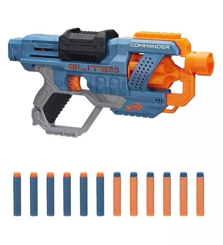 NERF BLASTER ELITE 2 COMMANDER RC-6 AVEC 12 FLECHETTES