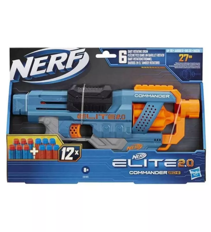 NERF BLASTER ELITE 2 COMMANDER RC-6 AVEC 12 FLECHETTES