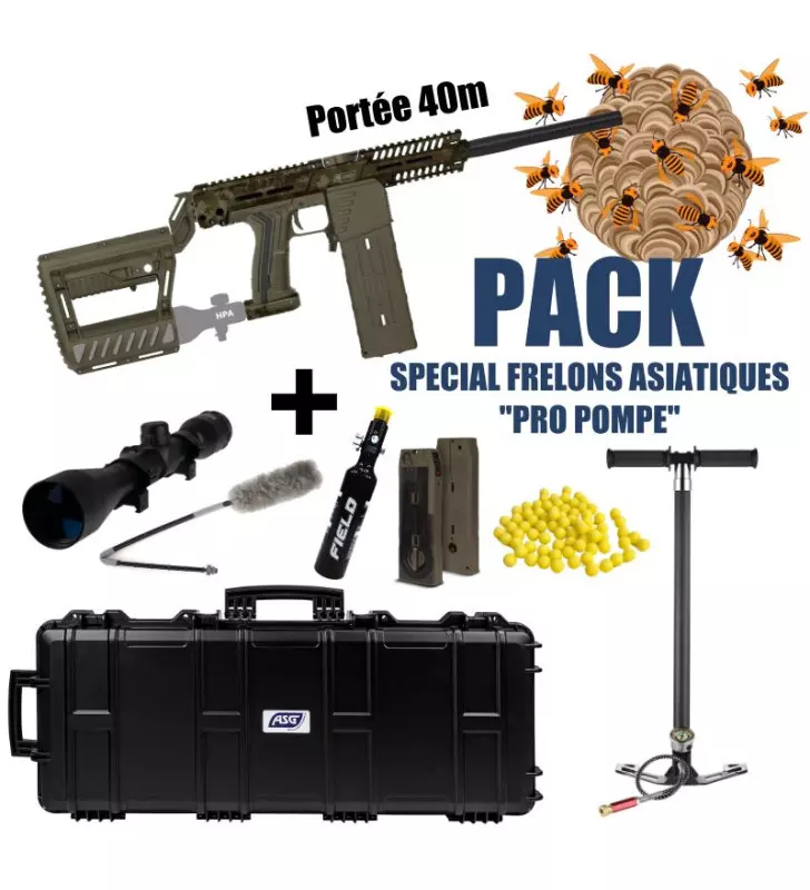 PACK LANCEUR SPECIAL FRELONS ASIATIQUES PRO POMPE CAMO